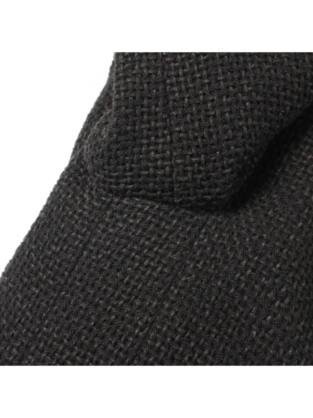 Chanel Tailored Jacket CC Logo Button Double Breasted Tweed Black Wool